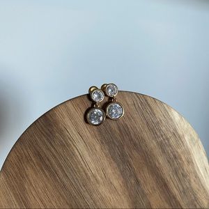 Gold Drop Stud Earring